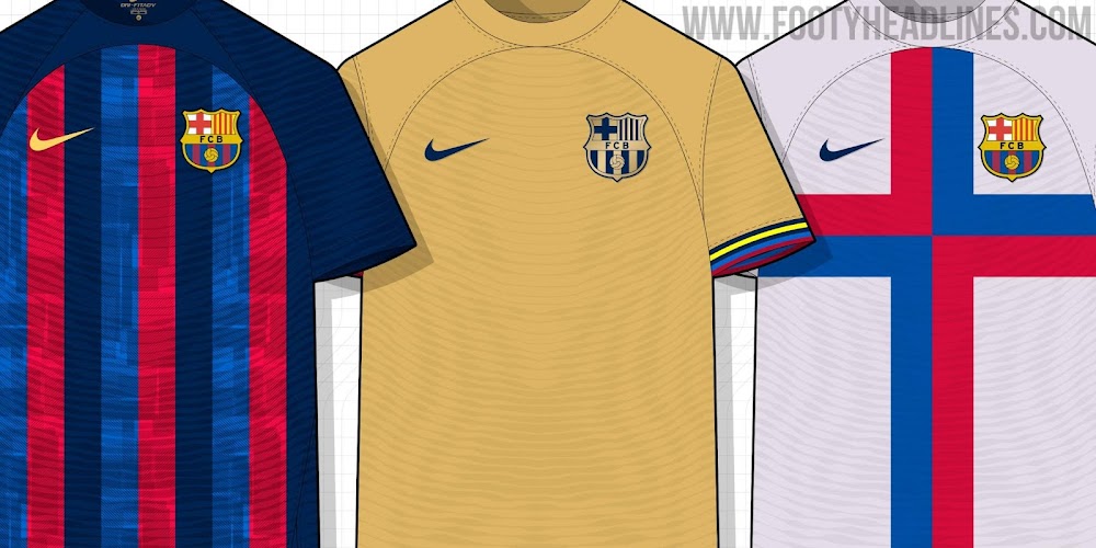 kleinhandel Sada abortus FC Barcelona 22-23 Home, Away & Third Kits Leaked - Footy Headlines