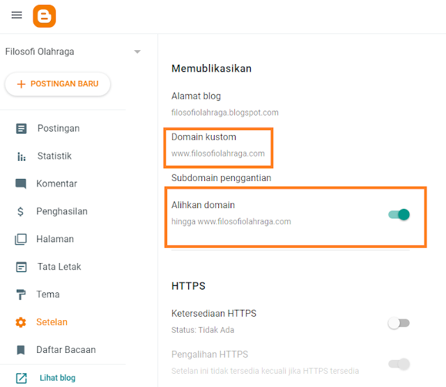 setting domain blog