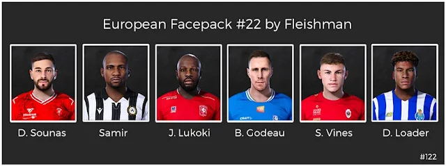 European Facepack #22 For eFootball PES 2021