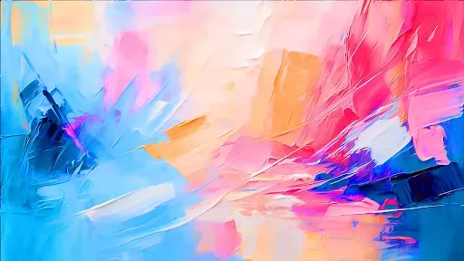 Colorful Abstract Oil Painting Style 4K Background Wallpaper for PC