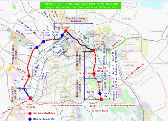 Đường vành đai 3 TP.HCM có gần 13km đi trên cao qua TP Thủ Đức