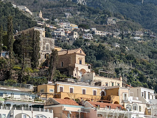 Positano stacked villas and hotels.