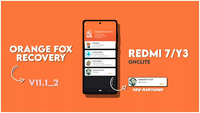 Orange Fox Recovery 11.1_2 For Redmi 7/Y3 Download