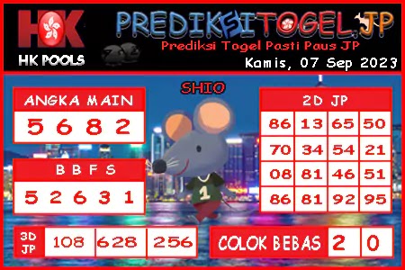 Prediksi Togel Hongkong JP Kamis 07 September 2023