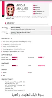 قوالب سيرة ذاتية انفوجرافيك مجانية عمل cv جاهز