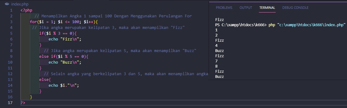 Cara Membuat Program Algoritma Fizz Buzz Test untuk Coding Interview