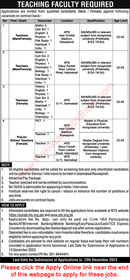 Government Teachers Jobs 2023 - All Subject Teachers Jobs 2023 Announced - Download Application Form