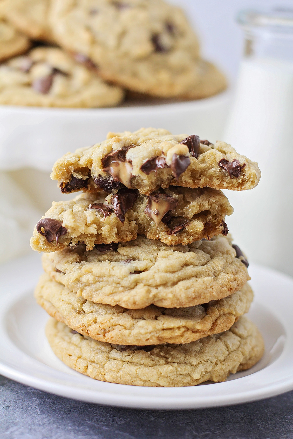 This is hands down the BEST chocolate chip cookie recipe! These cookies are crisp around the edges, gooey in the middle, and completely delicious!