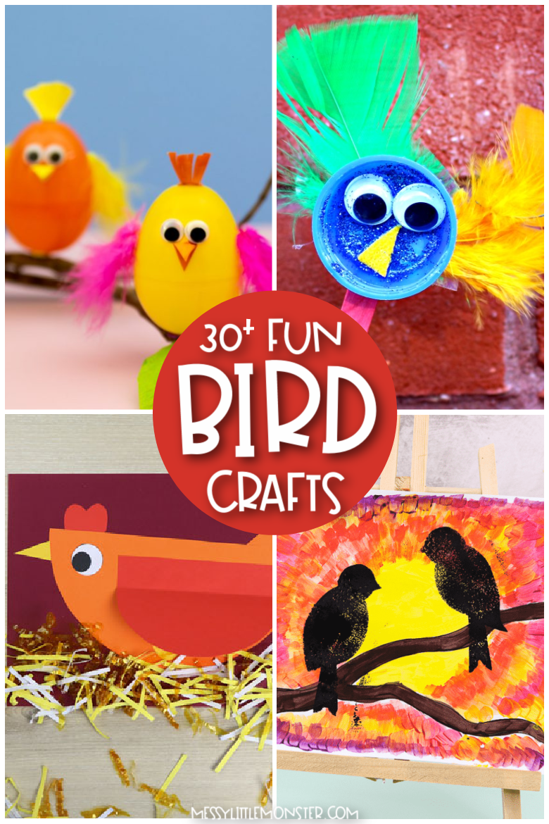 Bird crafts for kids, toddlers and preschoolers