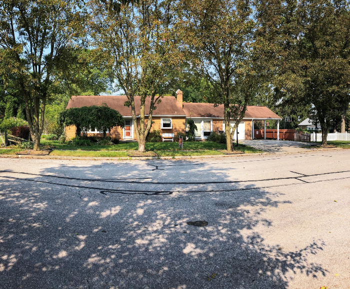 Brick House Trees Removed