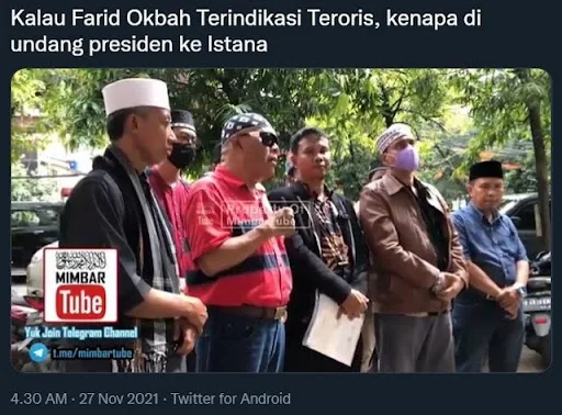 sejumlah organisasi advokat diantaranya Tim Pembela Ulama dan Aktivis Minta Audiensi Langsung dengan Kapolri, Eggi Sudjana Tegaskan: Farid Okbah Bukan Teroris, Tapi Ulama