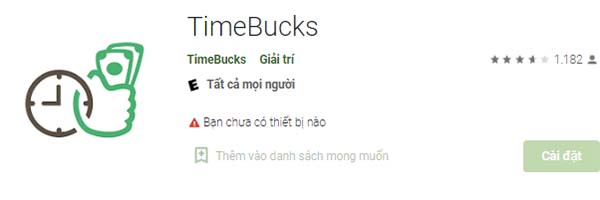 TimeBucks - Ứng dụng kiếm tiền Online từ mạng xã hội a