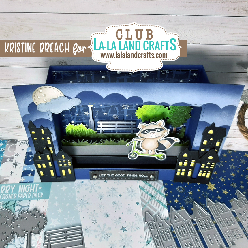 Club La-La Land Crafts, a day at the park, shadow box card, interactive, slider