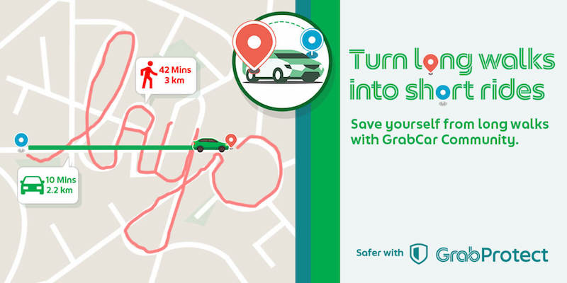 Grab intros GrabCar Community, offers cheaper fares for trips within 3 km