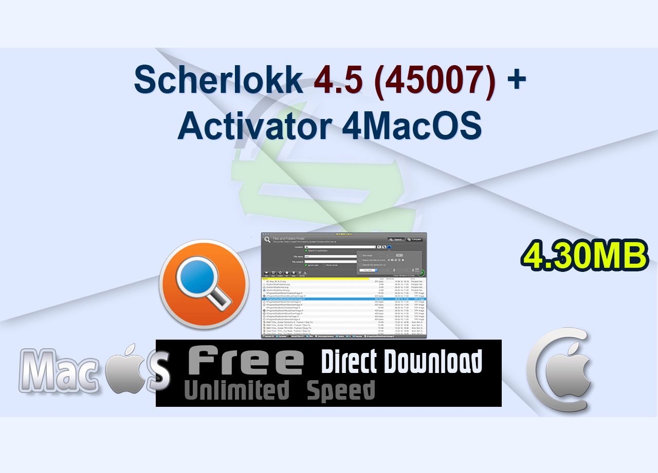 Scherlokk 4.5 (45007) + Activator 4MacOS