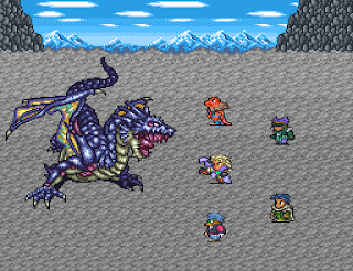 Romancing Saga 2 Snowdrifts Ice Dragon Battle