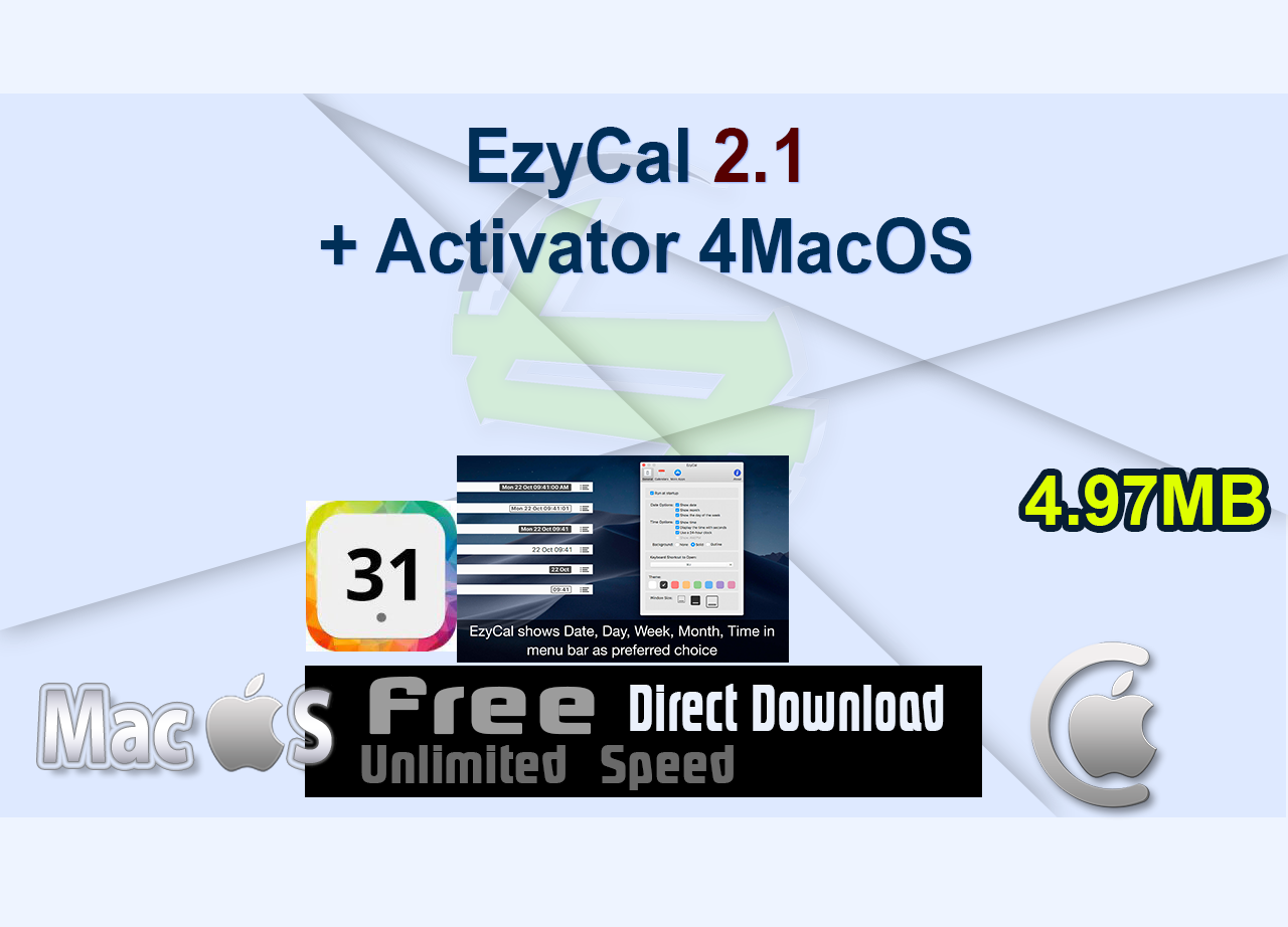 EzyCal 2.1 + Activator 4MacOS