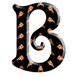 Alfabeto con Trozos de Pizza.