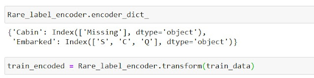 Transforming using Rare Label Encoder