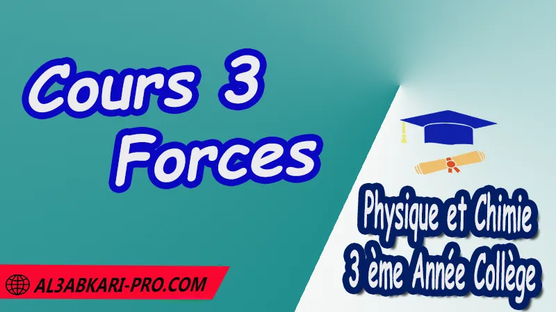 Cours 3 Forces - 3 ème Année Collège 3APIC pdf Forces , Physique et Chimie de 3 ème Année Collège BIOF 3AC , 3APIC option française , Cours de Forces , Résumé de Forces , Exercices corrigés de Forces , Activités de Forces , Devoirs corrigés , Fiches pédagogiques de Forces , Contrôle corrigé , Examens régionaux corrigés , Travaux dirigés td الثالثة اعدادي خيار فرنسي , مادة الفيزياء والكيمياء خيار فرنسية , الثالثة اعدادي , مسار دولي