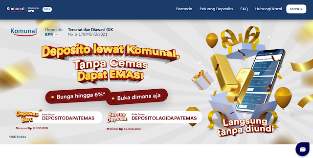 cara buka deposito dapat emas