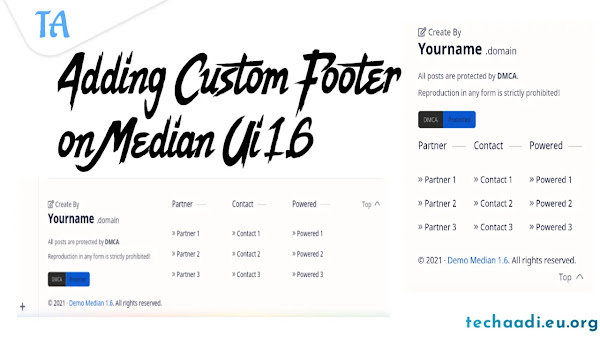 How to Add Custom Footer in Median Ui v1.6