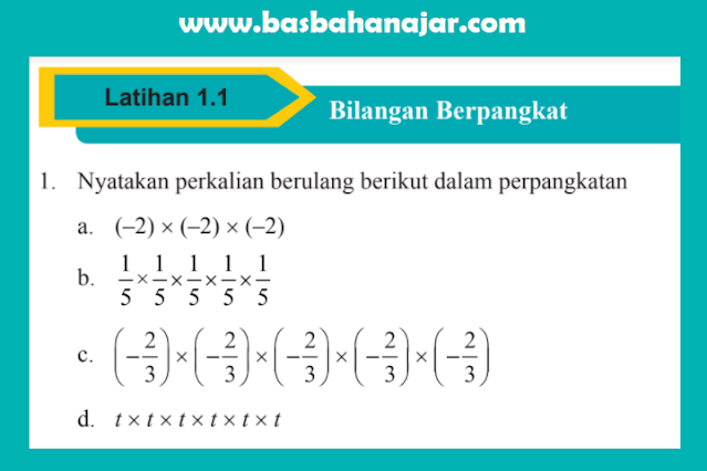 Kunci Jawaban MTK Kelas 9 Halaman 10 Latihan 1.1