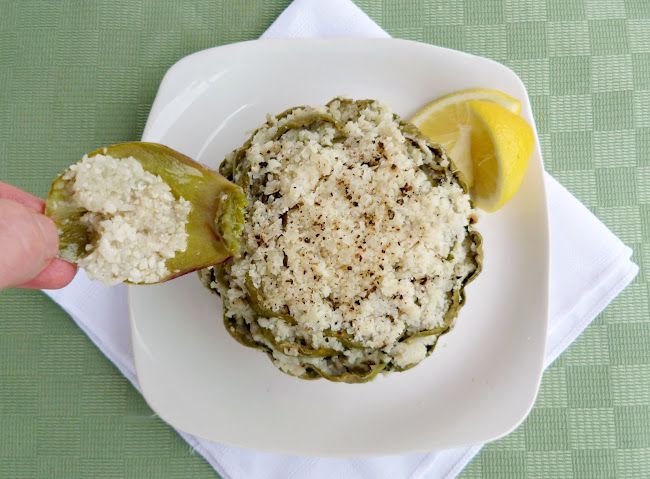 Cauliflower-Stuffed Artichoke