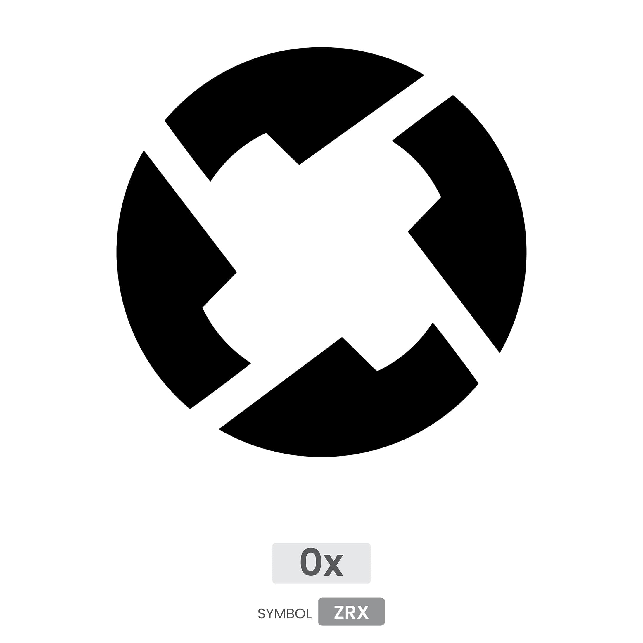 0x (ZRX) crypto currency logo AI and SVG vector free download