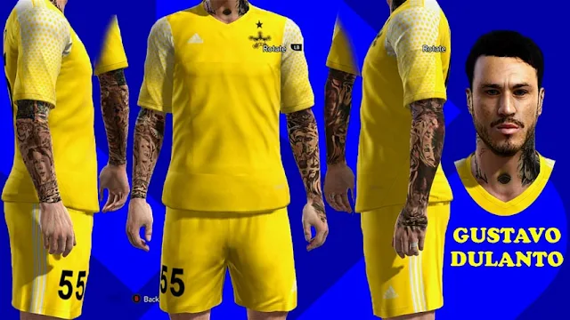 Gustavo Dulanto Face + Tattoo For PES 2013