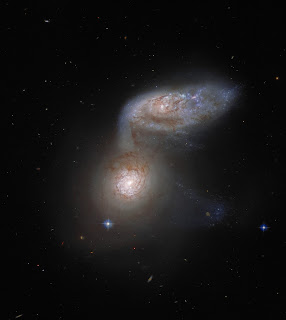 Hubble discovered two galactic dancing galaxies.
