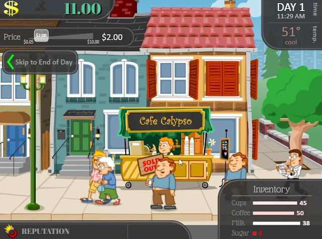 Coffee Shop game from culinaryschools.org