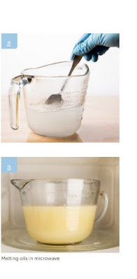 Bar soap making process in simple way.