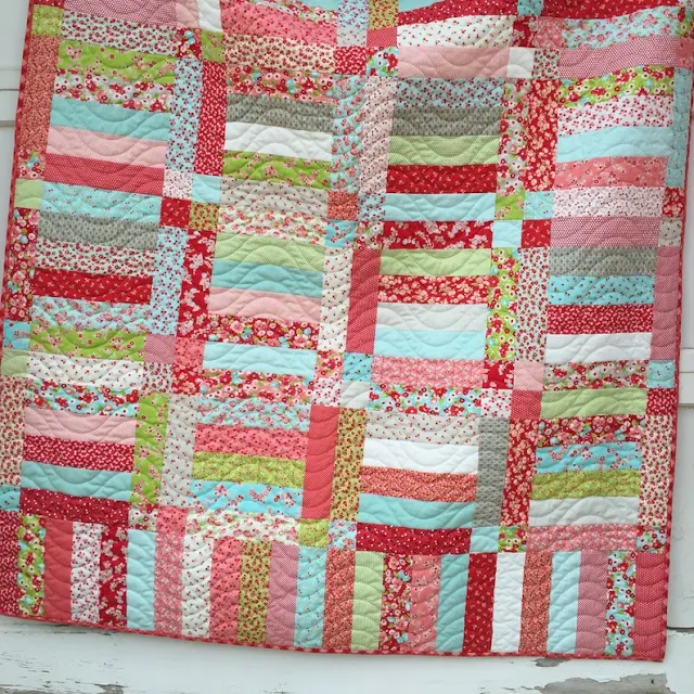 lulu quilt using jelly roll fabric