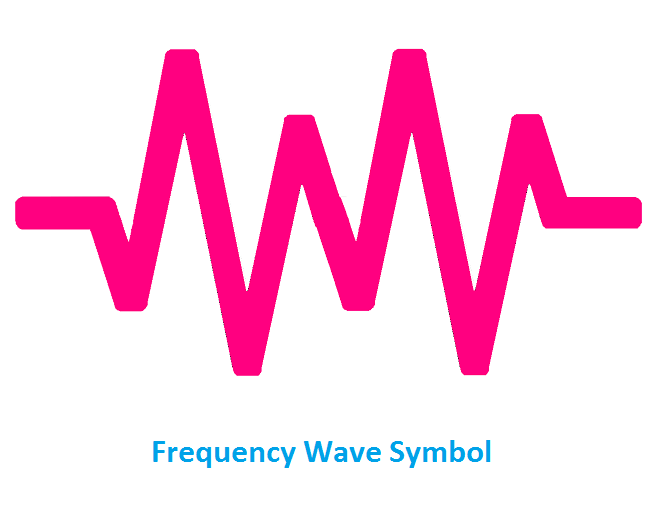 frequency wave symbol, symbol of frequency wave