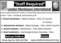 JOBS | London Montessori International Training College