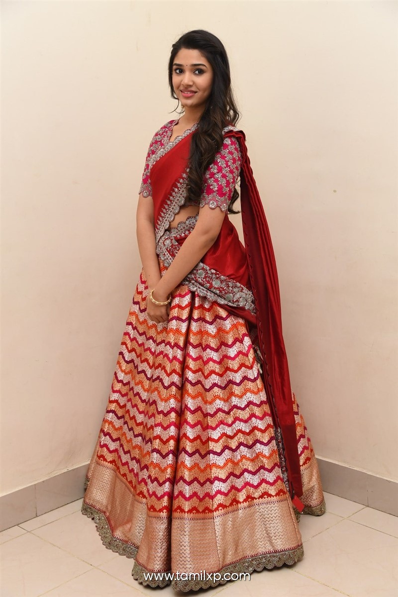 Actress Krithi Shetty in half saree