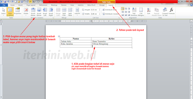 Cara Menambah Tabel di Word, Menambah tabel, Menambah Tabel di Word, Tabel di Word