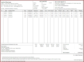 Pharmacy Distributor cNF Agent Business Management Invoice Template A4 Lanscape Size Software