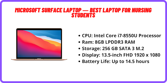 4. Microsoft Surface Laptop ― Best Laptop for Nursing Students