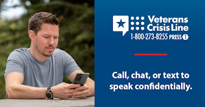 The Veterans Crisis Line offers support 24/7. 