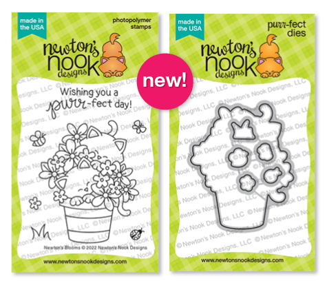 Newton's Blooms | Cats in Flower Pot Stamp Set by Newton's Nook Designs