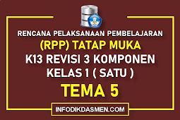 RPP KELAS 1 TEMA 5 KURIKULUM 2013 REVISI 3 KOMPONEN