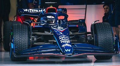 Formula1, Williams Racing, team, reveals, New 2022, updated livery, F1 car, FW44 challenger.