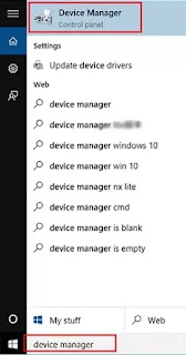 1:Type Device Manager on into the Window search box and select the option.