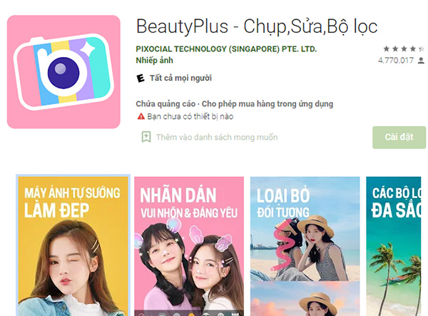 Tải BeautyPlus - Ứng dụng chụp hình đẹp, chỉnh sửa ảnh a
