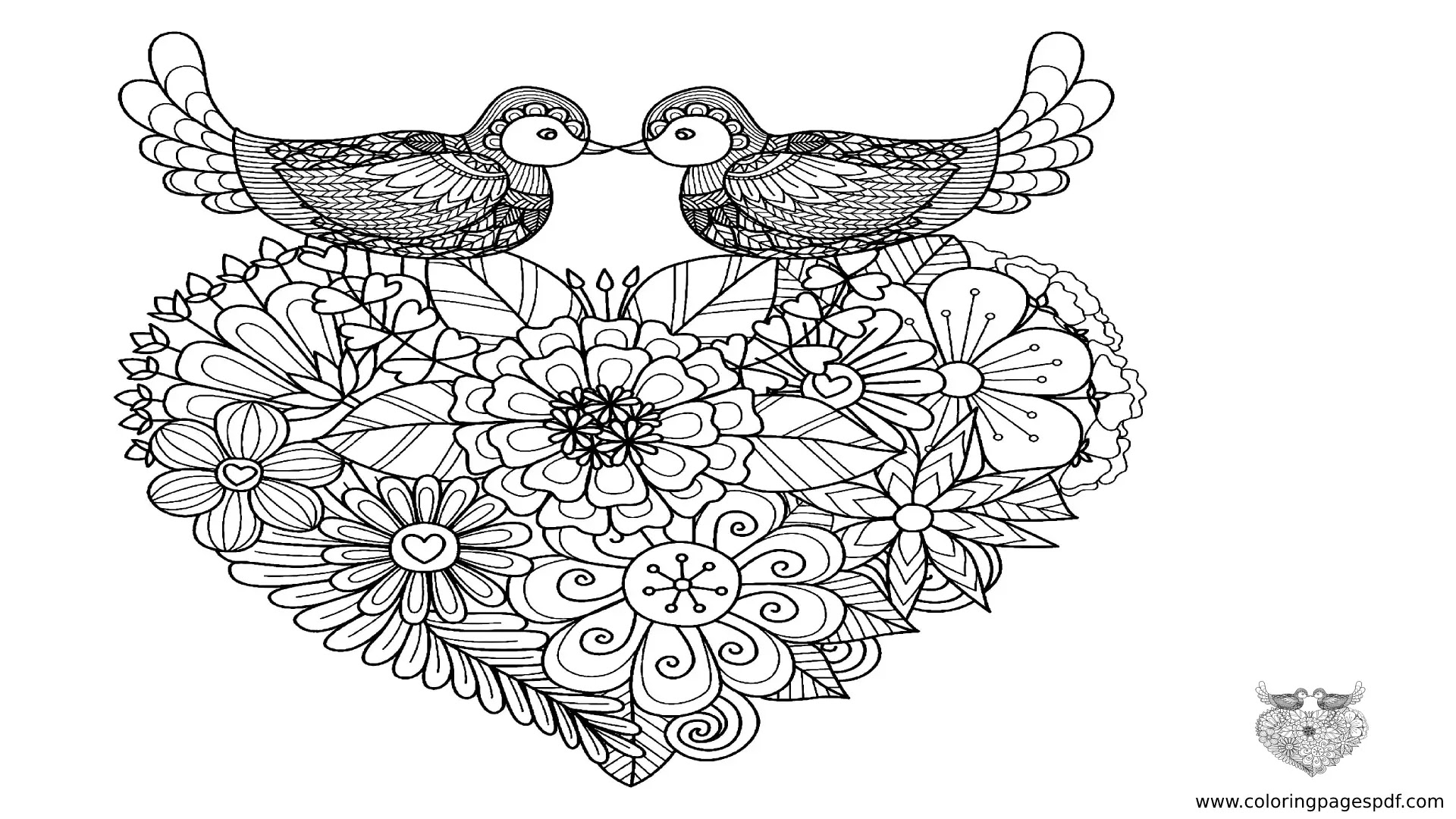 Coloring Pages Of A Happy Valentine's Day Heart
