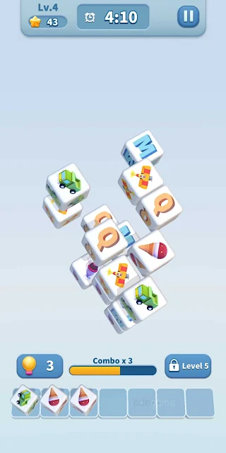 لعبة Cube Master 3D Match 3 Puzzle Game | لعبة المكعبات المتشابهة بالشكل الثلاثي الأبعاد المتحرك