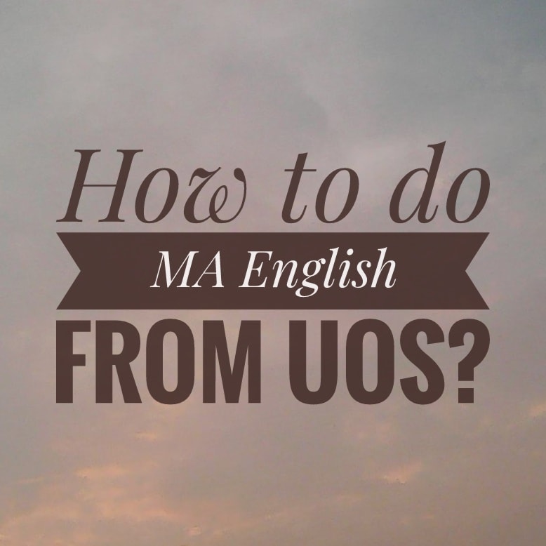 How to do MA English from UOS?