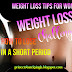 Woman How to lose weight in a short period